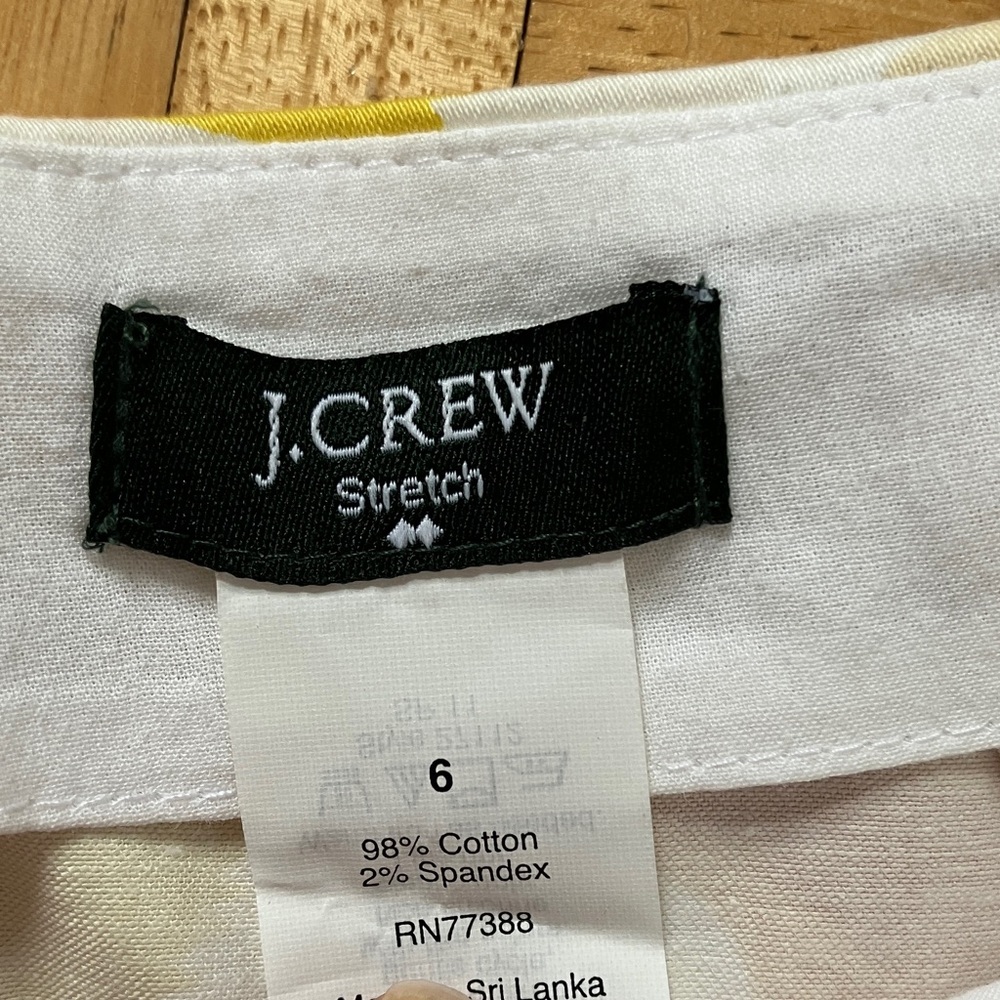 J. Crew Sunflower Burst Mini Skirt lined pockets sunny print EUC 6 - Picture 4 of 8